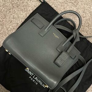 Saint Laurent Gray Nano Leather Tote Bag